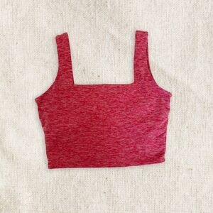 Thrive Societe Pink Marble Sports Bra Crop Top Size S Built-In Shelf Bra NWOT